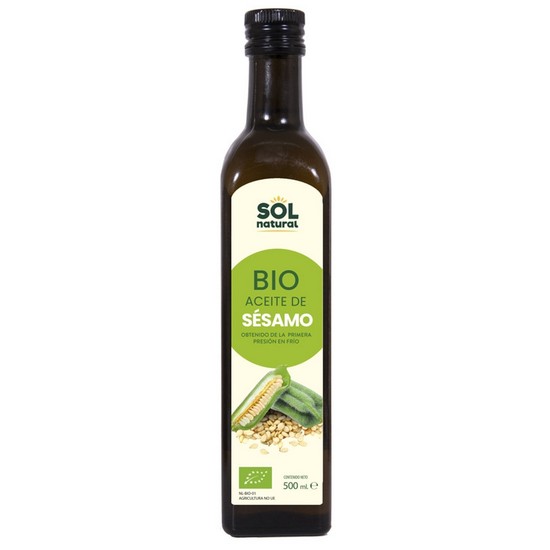 Aceite de Sesamo 1ª Presion Frio Bio Vegan 500ml Solnatural Aceite de Sesamo 1ª Presion Frio Bio Vegan 500ml Solnatural