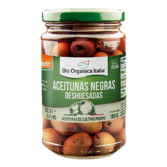Aceitunas Negras Sin Liquido Vegan Bio 180g Bio Organica Italia