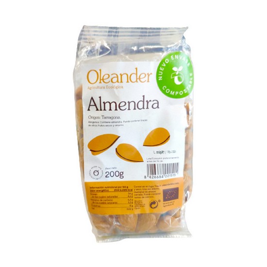 Almendra Cruda con Piel Bio 200g Oleander