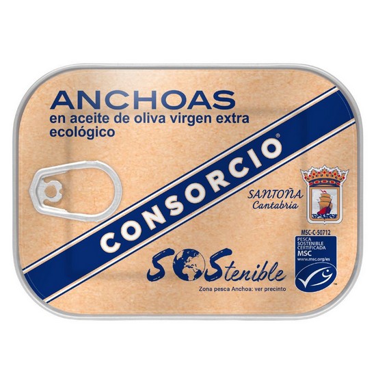 Anchoas en Aceite de Oliva Virgen Extra 74g Consorcio