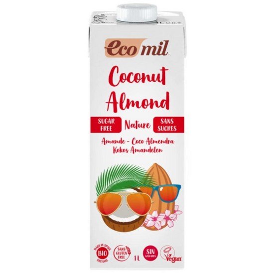 Bebida Vegetal Almendra Coco Sin Gluten Bio Vegan 6x1L Ecomil