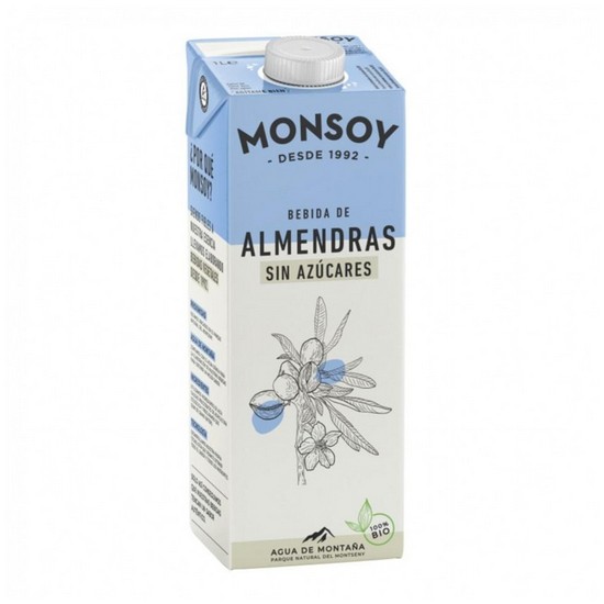 Bebida Vegetal de Almendra Sin Gluten Bio 6x1L Monsoy
