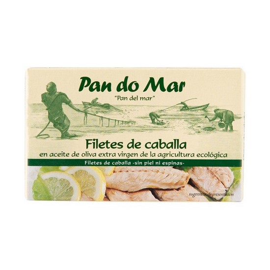 Caballa en Filetes en Aceite de Oliva Eco 125g Pan Do Mar