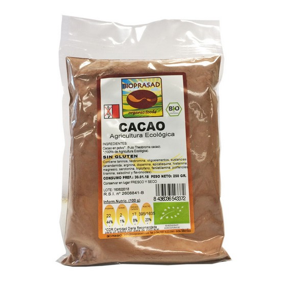 Cacao en Polvo Sin Gluten Bio 250g Bioprasad