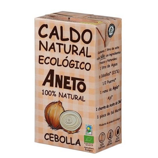 Caldo Natural de Cebolla Sin Gluten Eco 1L Aneto