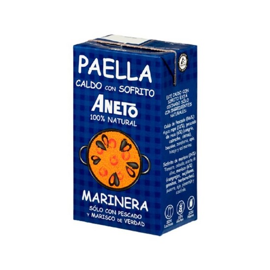 Caldo Paella Pescado Marisco Sin Gluten 1L Aneto