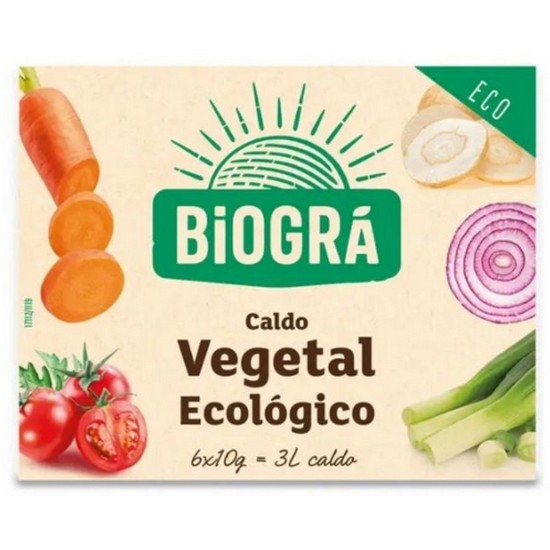 Caldo de Verduras en Cubitos Vegan Bio 66g Biogra