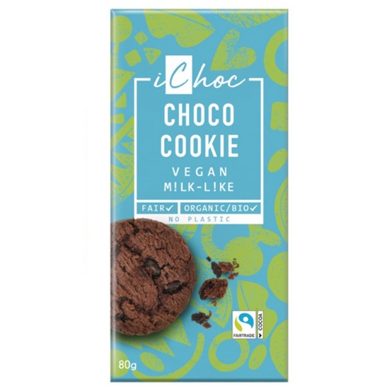 Chocolate Choco Cookie Vegan Bio 80g ICHOC Chocolate Choco Cookie Vegan Bio 80g ICHOC