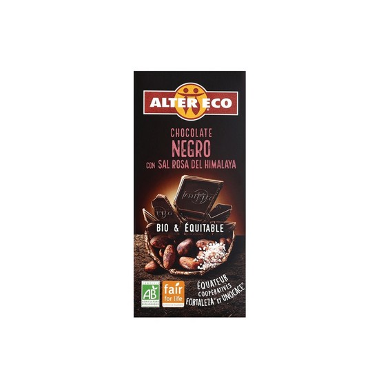 Chocolate Negro con Sal Rosa Bio 100g Altereco