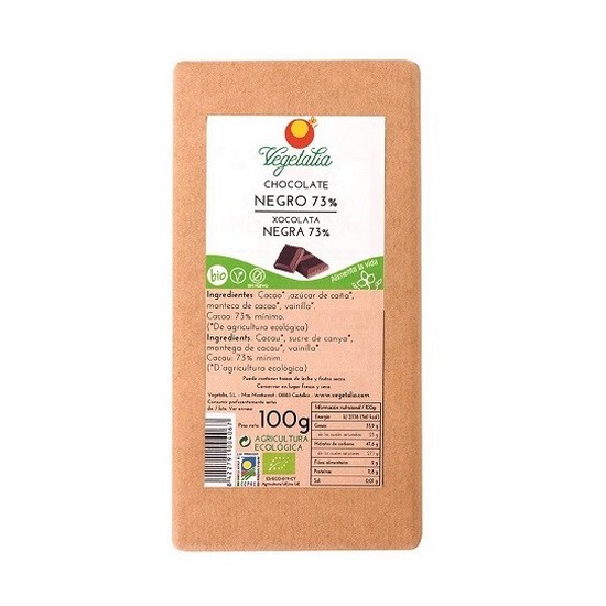 Chocolate Negro 73% Eco Vegan 100g Vegetalia