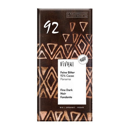 Chocolate Negro 92% Cacao Bio Vegan 80g Vivani