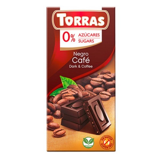 Chocolate Negro con Cafe Sin Gluten Vegan 75g Torras