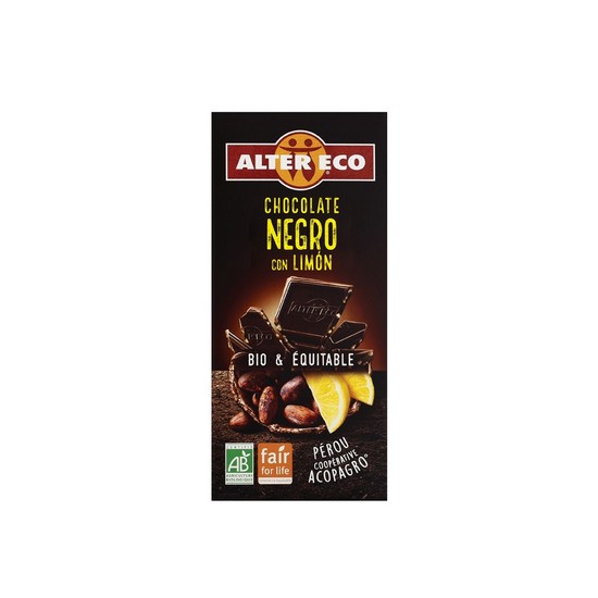 Chocolate Negro Limon Bio 100g Altereco
