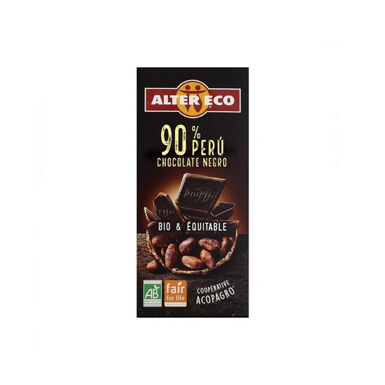 Chocolate Negro de Peru 90% Bio 100g Altereco