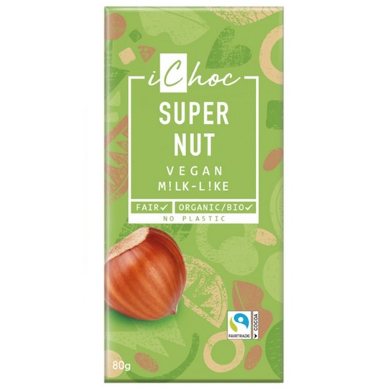 Chocolate Super Nut Vegan 80g ICHOC Chocolate Super Nut Vegan 80g ICHOC
