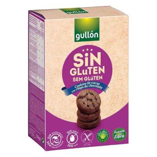 Cookies de Cacao con Chips de Choco Sin Gluten 200g Gullon