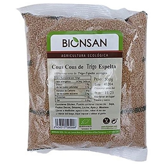 Cuscus de Espelta Bio Vegan 500g Bionsan