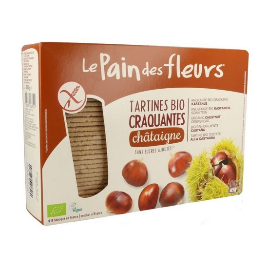 Crackers con Castaña Sin Gluten Bio Vegan 300g Le Pain Des Fleurs