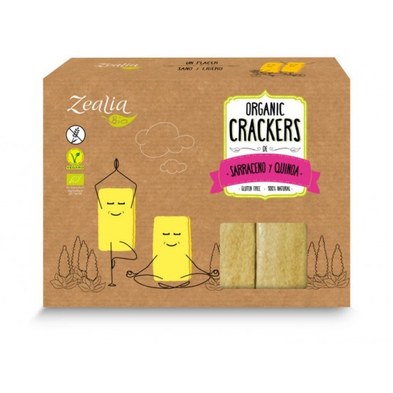 Crackers de Sarraceno y Quinoa Sin Gluten Bio Vegan 120g Zealia