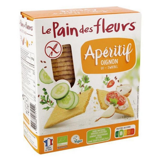 Crackers de Cebolla Aperitif Sin Gluten Bio Vegan 150g Le Pain Des Fleurs