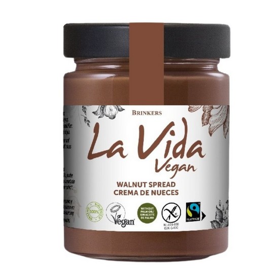 Crema Chocolate Nueces Bio Sin Gluten 270g La Vida Vegan