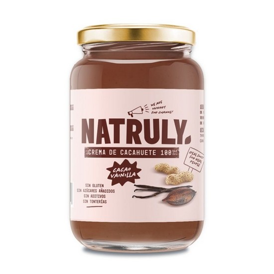 Crema de Cacahuete Cacao y Vainilla Sin Gluten 500g Natruly