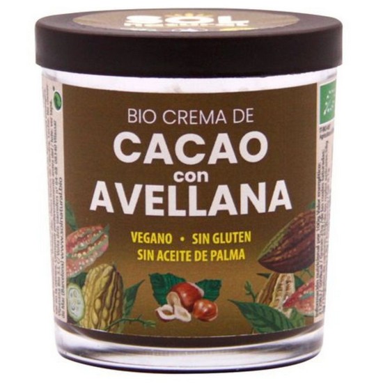 Crema Cacao Avellanas Bio Vegan Sin Gluten 200g Solnatural
