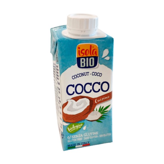 Crema Leche Coco Cocinar Sin Gluten Eco 200ml Isola Bio
