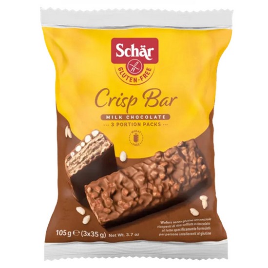 Barrita de Chocolate Crisp Bar Sin Gluten 105g Dr. Schar