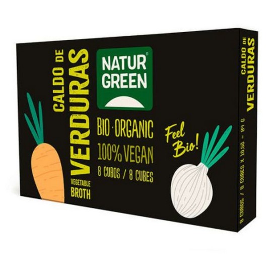 Cubitos Caldo de Verduras Bio Vegan 84g Natur-Green