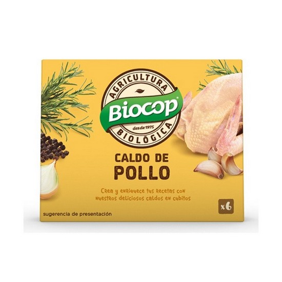 Cubitos de Caldo de Pollo Bio 6x11g Biocop