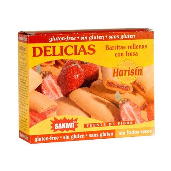 Delicias Fresa Sin Gluten 150g Sanavi Delicias Fresa Sin Gluten 150g Sanavi
