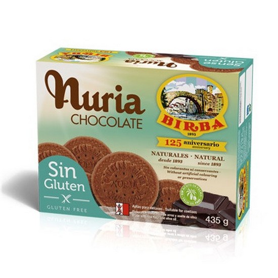Galletas de Chocolate Sin Gluten SinAzucar 435g Nuria