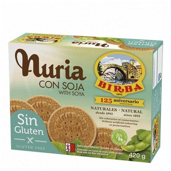 Galletas con Soja Sin Gluten 420g Nuria