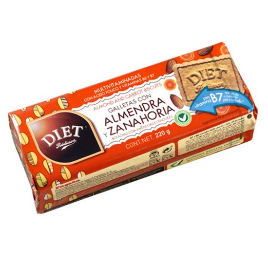 Galletas con Almendra y Zanahoria Vegan 220g Diet-Radisson