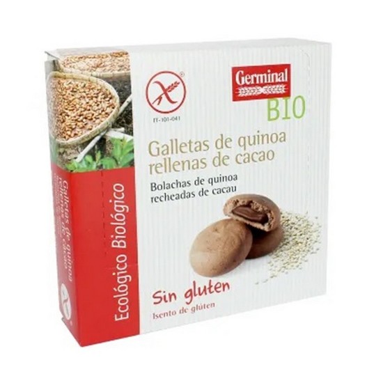 Galletas de Quinoa Rellenas de Cacao Sin Gluten Bio 200g Germinal