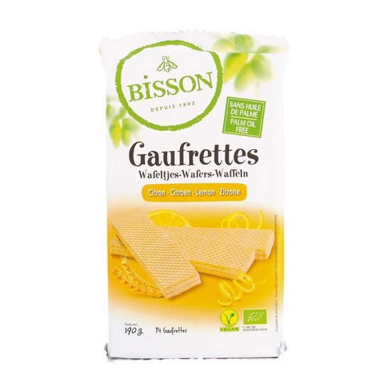 Gaufrettes Wafers Limon Bio Vegan 190g Bisson