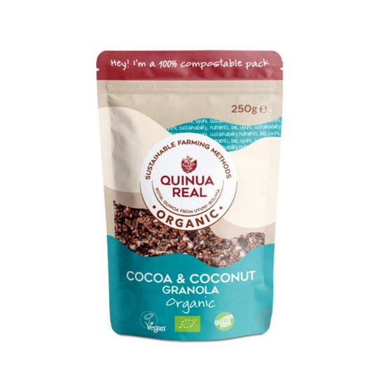 Granola de Quinoa Real de Cacao y Coco Sin Gluten Bio Vegan 360g Quinua Real