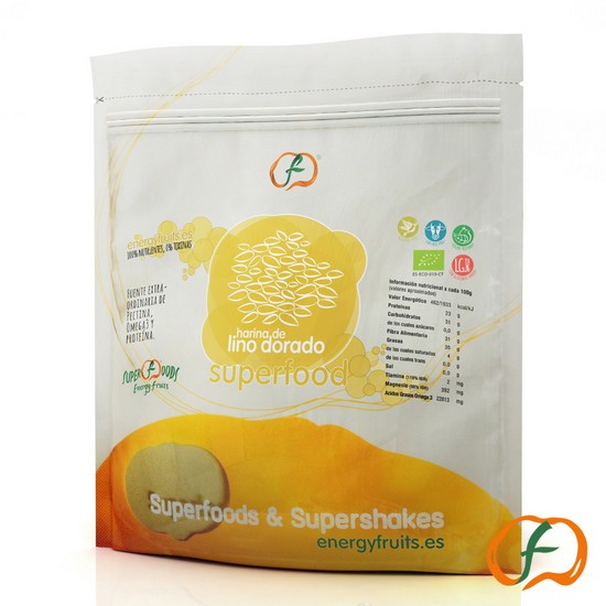 Lino Dorado Polvo Xl Pack Sin Gluten Bio Vegan 500g Energy Fruits