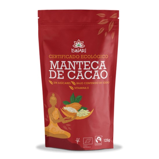 Manteca de Cacao Sin Gluten Bio Vegan 125g Iswari