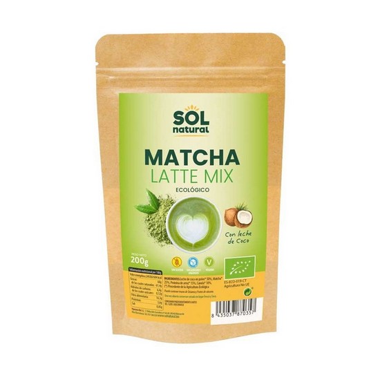 Matcha Latte Mix Sin Gluten Eco Vegan 200g Solnatural