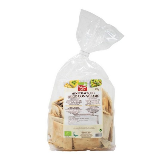 Mini Crackers de Trigo con Sesamo Bio Vegan 250g La Finestra Sul Cielo
