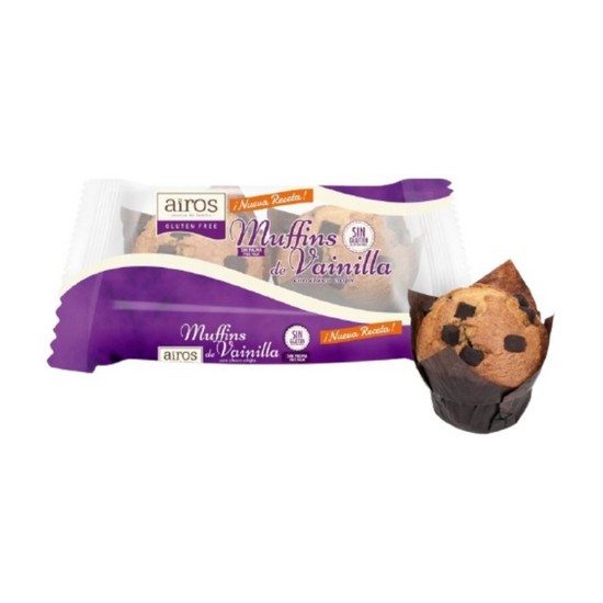 Muffins de Vainilla con Pepitas de Chocolate Sin Gluten 2uds Airos