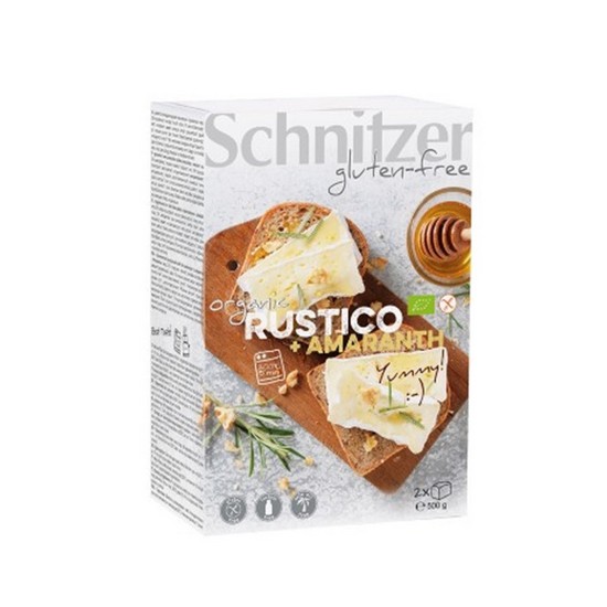 Pan de Molde Rustico con Amaranto Sin Gluten Bio 500g Schnitzer
