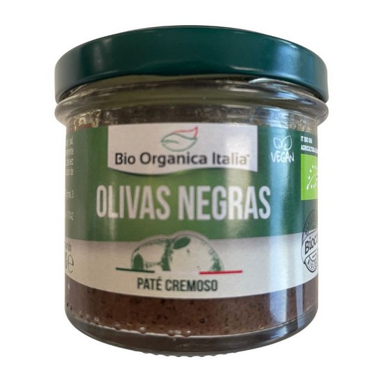 Pate Cremoso Olivas Negras Vegan Bio 100g Bio Organica Italia