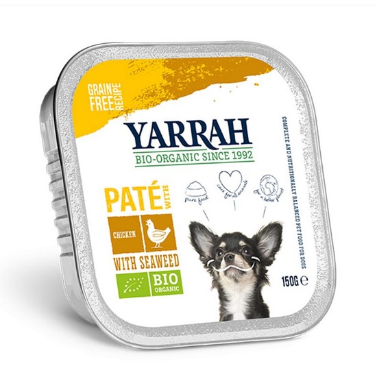 Pate de Pollo y Algas para Perros Bio 150g Yarrah