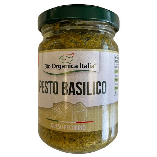 Pesto Basilico Verde con Albahaca Eco 130g Bio Organica Italia
