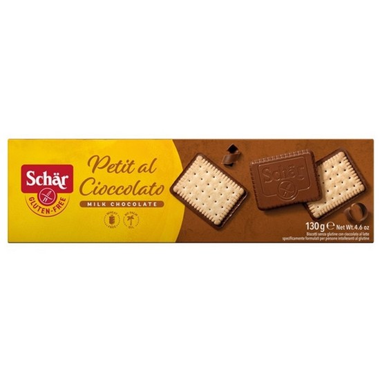 Petit Al Cioccolato Galletas con Chocolate Sin Gluten 130g Dr. Schar