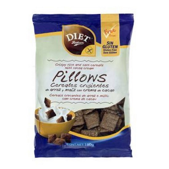 Pillows Cereales Crujientes Arroz y Maiz con Crema de Cacao Sin Gluten 150g Diet-Radisson