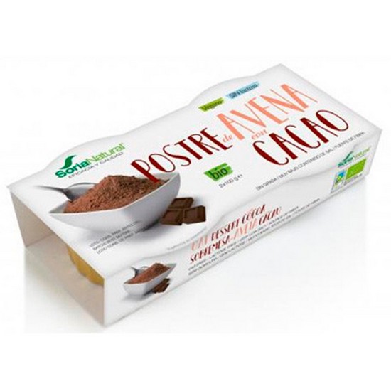 Postre de Avena con Cacao Bio Vegan 2uds Soria Natural